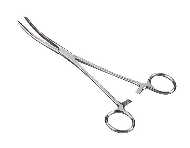 surgical forceps isolated on a white background